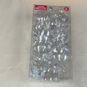 Make Market Clear Plastic Disc Ornaments 25 pieces DIY ready ornaments silver to